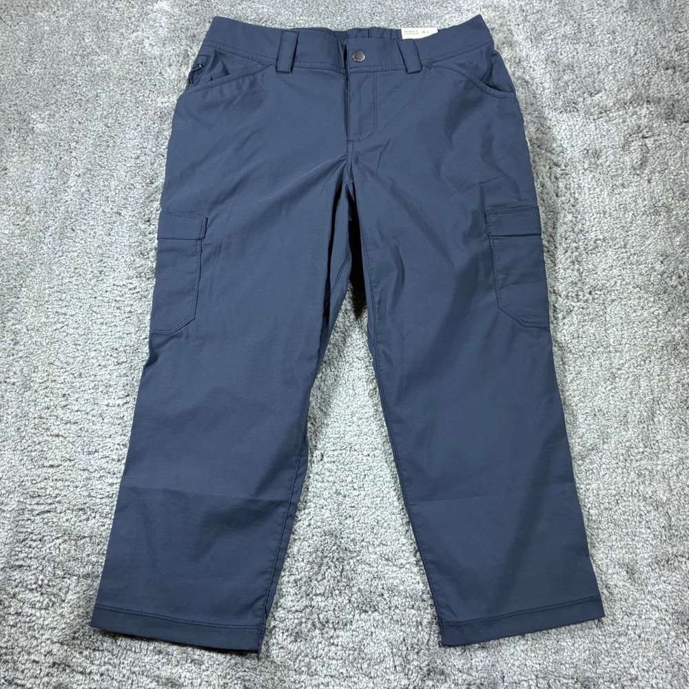 Duluth Trading Dry On The Fly Capris Womens 6 Ink Blue Cargo Pants NWT 46710